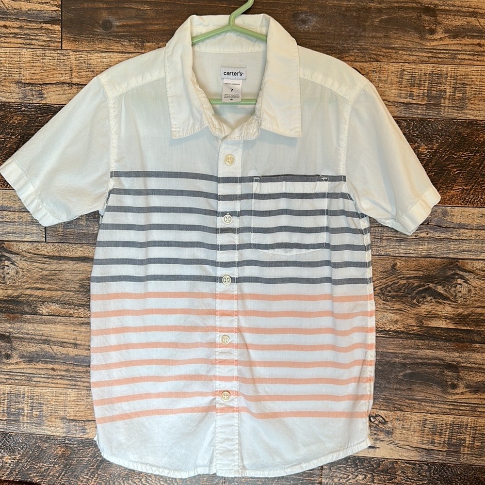 Carter’s Kid Short-sleeve Button Up Shirt (size 7 - boys)